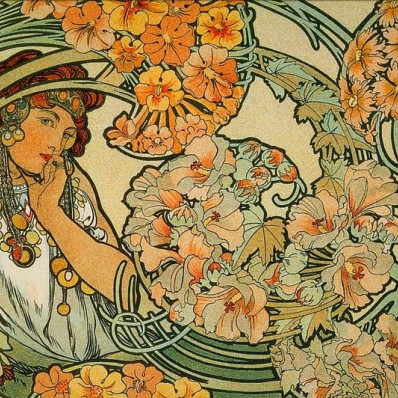 Finishing of the exhibition «Alphonse Mucha and the Line of Art Nouveau»